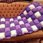 Belle couverture de bonbon blanc et violet