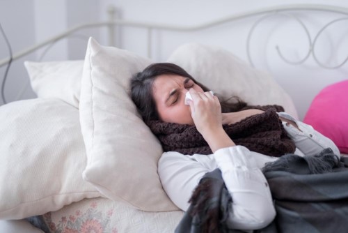 Linge de lit pour un rhume malade