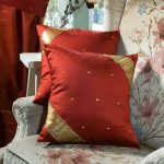 Coussin Rouge et Or
