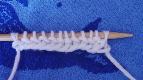 Exemple de tricotage de rangs raccourcis