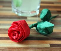 roses de serviettes design do-it-yourself