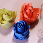 roses de conception de photo de serviettes en papier