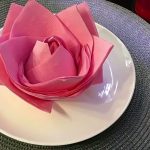 roses des idées de serviettes en papier