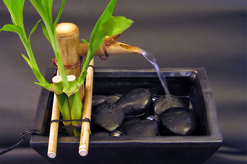 fontaine de bambou fait maison