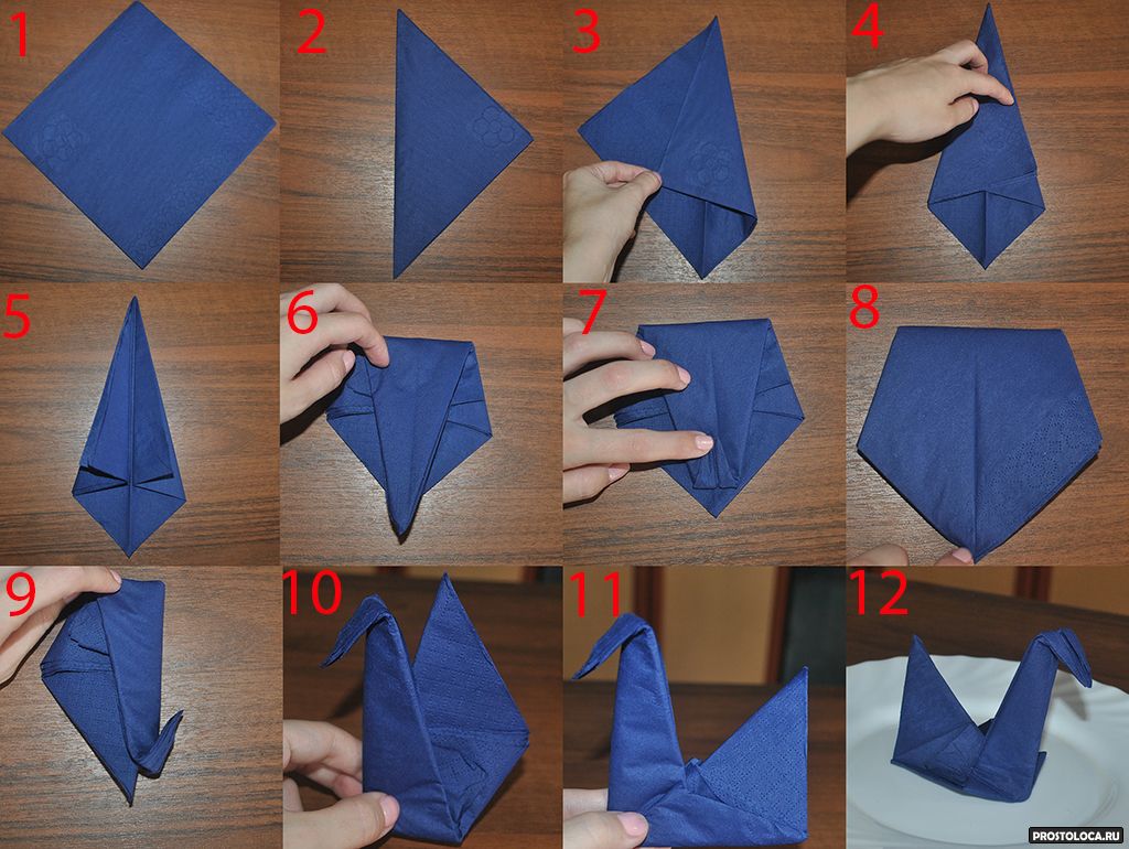 origami de serviettes de cygne