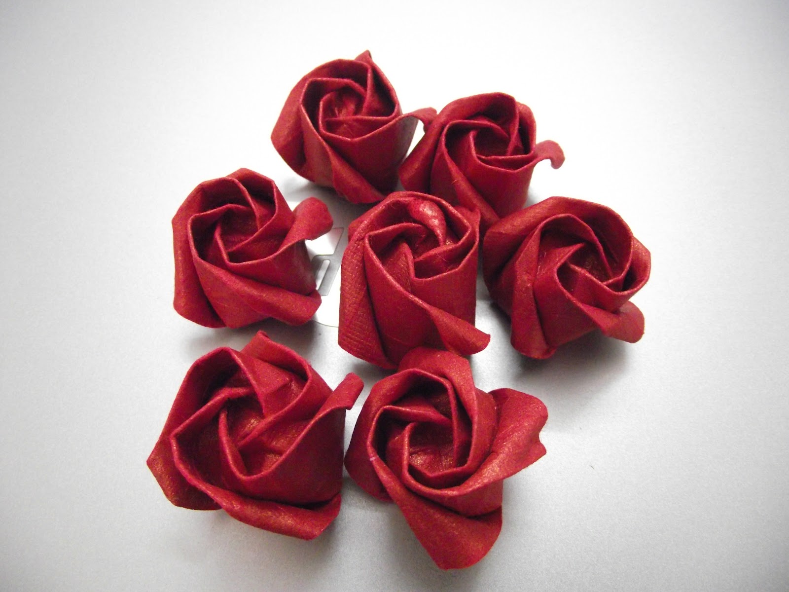 origami de serviettes rose