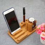 support de téléphone en bois
