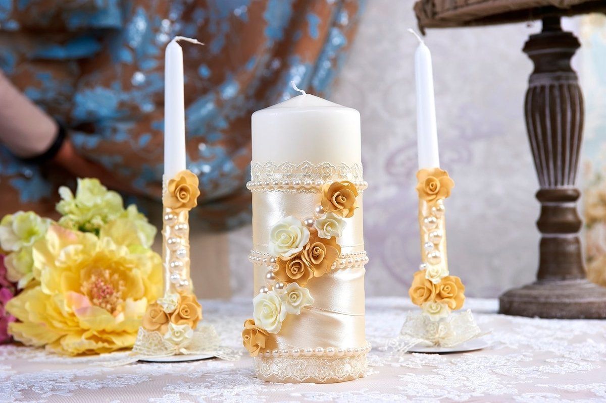bougies de mariage décor