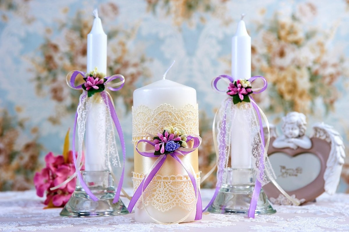 conception de bougies de mariage