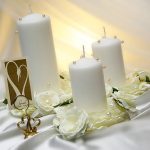 photo de décoration de bougies de mariage