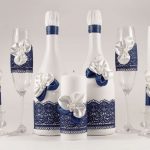 décoration de bouteilles de champagne pour un design photo de mariage