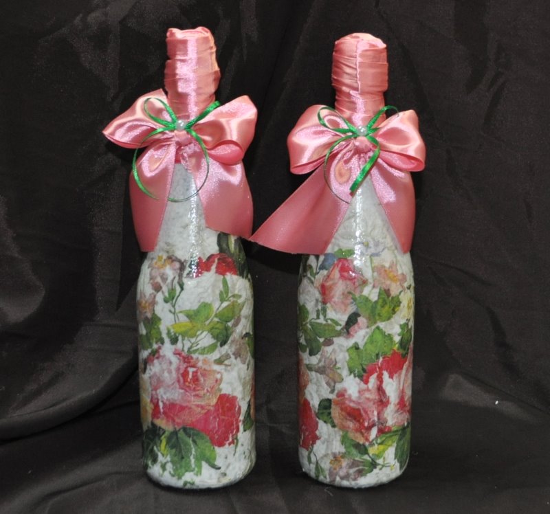 décoration de bouteilles de champagne pour mariage