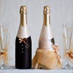 décoration de bouteilles de champagne pour un mariage photo options