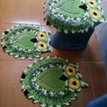 tapis hibou tricoté décoration