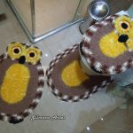 tapis tricoté idées de décoration hibou