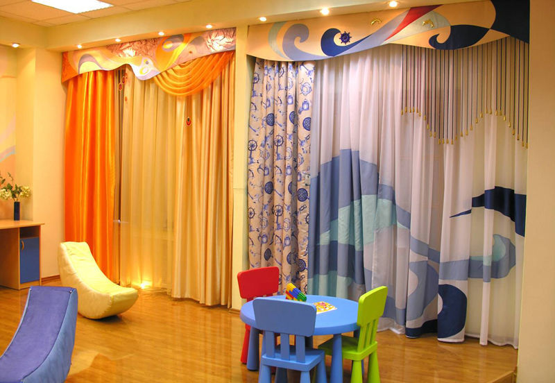 rideaux pour des idées de conception de jardin d'enfants