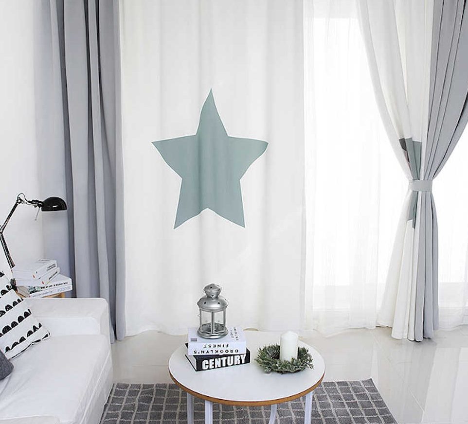 rideaux avec des étoiles photo idées