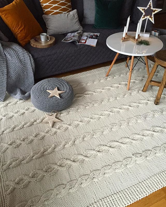 tapis tricotés à l'intérieur